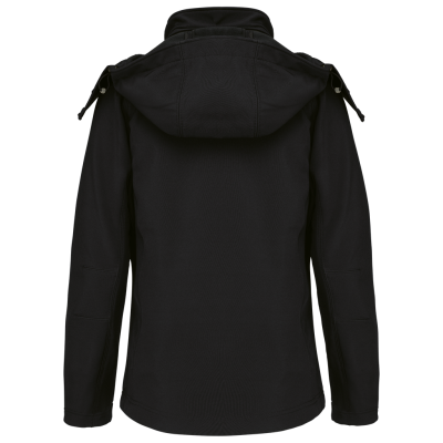 Ladies' detachable hooded softshell jacket